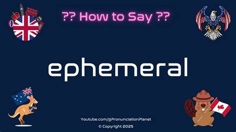 ephemeral pronunciation audio.